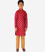 Kurta Pajama For Kids Boys | Cotton | Floral Print | Ethnic Wear (S-204)