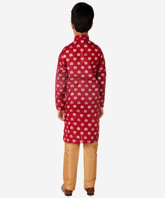 Kurta Pajama For Kids Boys | Cotton | Floral Print | Ethnic Wear (S-204) 2