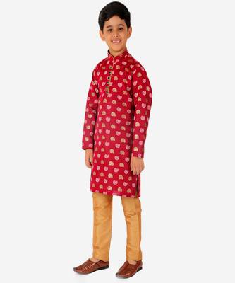 Kurta Pajama For Kids Boys | Cotton | Floral Print | Ethnic Wear (S-204) 4