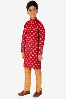 Kurta Pajama For Kids Boys | Cotton | Floral Print | Ethnic Wear (S-204)