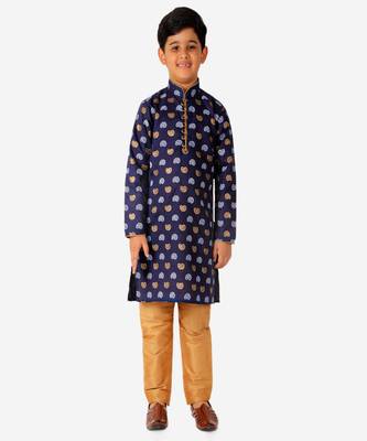 Kurta Pajama For Kids Boys | Cotton | Floral Print | Ethnic Wear (S-204) 1