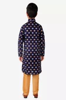 Kurta Pajama For Kids Boys | Cotton | Floral Print | Ethnic Wear (S-204)