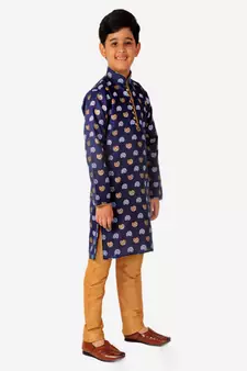 Kurta Pajama For Kids Boys | Cotton | Floral Print | Ethnic Wear (S-204)