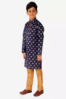 Kurta Pajama For Kids Boys | Cotton | Floral Print | Ethnic Wear (S-204)