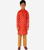 Kurta Pajama For Kids Boys | Cotton | Floral Print | Ethnic Wear (S-204)
