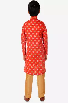 Kurta Pajama For Kids Boys | Cotton | Floral Print | Ethnic Wear (S-204)