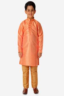 Kurta Pajama For Kids Boys | Silk | Traditional Dress (S-202)
