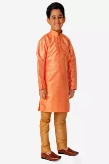 Kurta Pajama For Kids Boys | Silk | Traditional Dress (S-202)