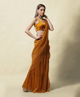 Mustard Sundari Saree Set 2