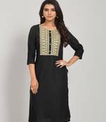 Designer Coding And Embroidery Work Kurti For Office Weaar