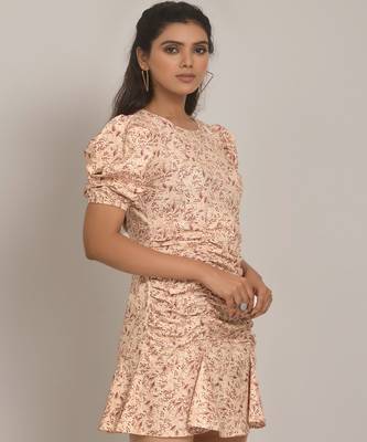 Ethnic Beige Colour Lycra Kurti For Classy and Trendy Looks 3