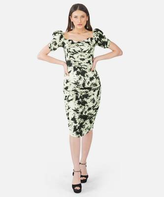 Beautiful Black Lycra Kurti With Bold And Hot Print Work 1