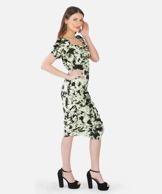 Beautiful Black Lycra Kurti With Bold And Hot Print Work 3