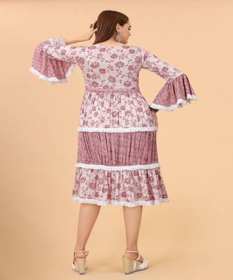 Beautiful Wine Colour Kurti With Smart Floral Prints 3