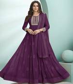 Classic Purple Colour Dress For Rich And Royal Presence In Party
