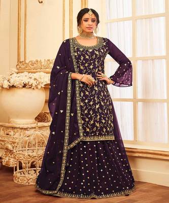 Glamorous Wine Colour Heavy Salwaar Kameez For Wedding Wear 1