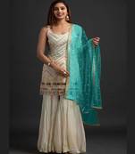 Premium White Colour Salwaar Suit With Heavy Embroidery Work For Party Wear Looks