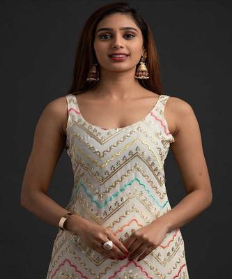Premium White Colour Salwaar Suit With Heavy Embroidery Work For Party Wear Looks 2