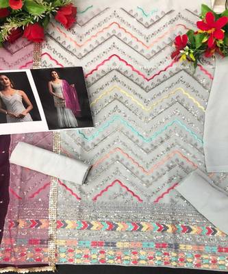 Graceful Grey Colour Dress With Heavy And Pure Girlish Looks 3