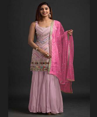 Pretty Pink Salwaar Suit Beautifully Embroidered For Wedding Looks 1