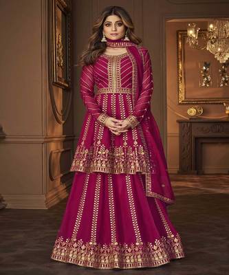 Amazing Pink Colour Heavy Bollywood Salwaar Kameez 1
