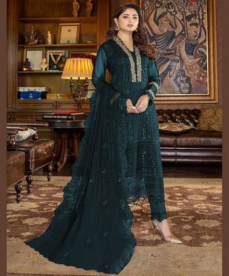 Designer Sequance Work Heavy Salwaar Suit For Party Wear 1