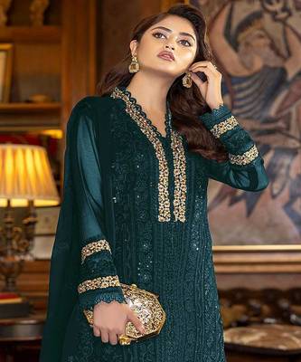 Designer Sequance Work Heavy Salwaar Suit For Party Wear 2