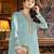 Heavy Party Wear Dress In Sky Blue Colour On Georgette Fabric And Sequance Work