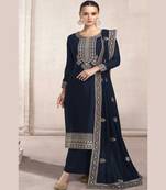 Pink Colour Dola Silk Premium Embroidery Work Party Wear Suit