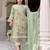 Pista Colour Heavy Embroidery Work Georgette Suit For Wedding Season