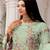 Pista Colour Heavy Embroidery Work Georgette Suit For Wedding Season