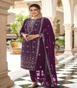 Ethnic Fancy Salwaar Suit For Treny Girlsh Looks In Purple Colour