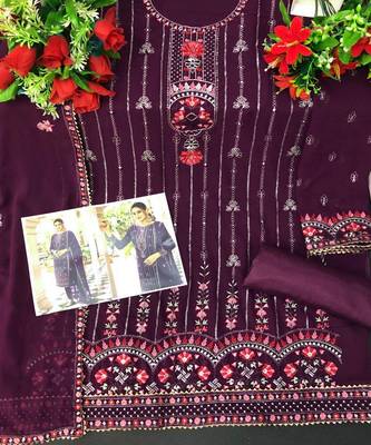 Ethnic Fancy Salwaar Suit For Treny Girlsh Looks In Purple Colour 3