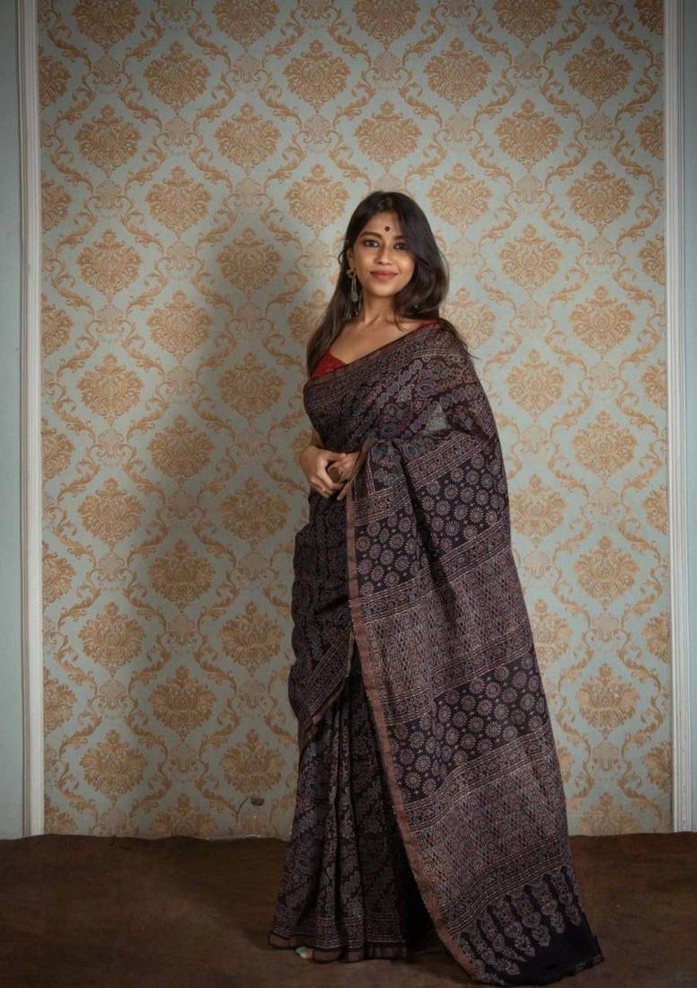 Pure Cotton Women's Sarees,Printed Cotton Sarees,Trendy Cotton Sarees ,Cotton Sarees In Jetpur, Mill Print saree
