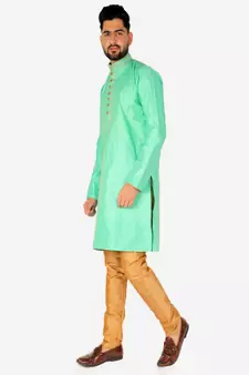 Men's Silk Kurta Pajama | Mandarin Collar | A-line (A-109)