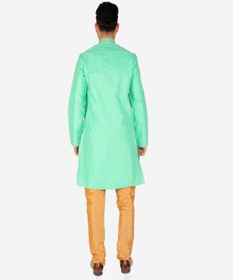 Men's Silk Kurta Pajama | Mandarin Collar | A-line (A-109) 4