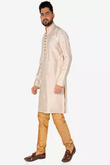 Men's Silk Kurta Pajama | Mandarin Collar | A-line (A-109)