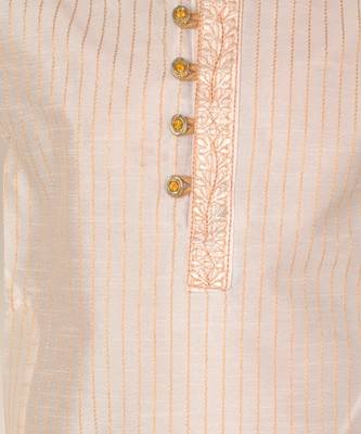Men's Silk Kurta Pajama | Mandarin Collar | A-line (A-109) 5