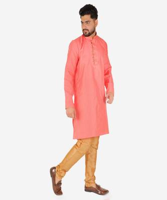 Men's Silk Kurta Pajama | Mandarin Collar | A-line (A-109) 2