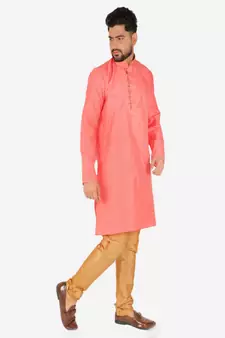 Men's Silk Kurta Pajama | Mandarin Collar | A-line (A-109)
