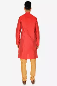 Men's Silk Kurta Pajama | Mandarin Collar | A-line (A-109)