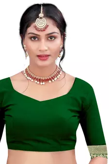 Green Woven Art Silk Saree With Blouse