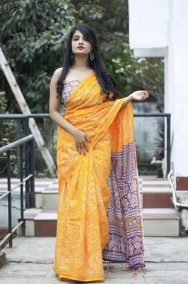 Pure Cotton Women'S Sarees,Printed Cotton Sarees,Trendy Cotton Sarees ,Cotton Sarees In Jetpur, Mill Print Saree 1