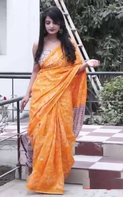 Pure Cotton Women'S Sarees,Printed Cotton Sarees,Trendy Cotton Sarees ,Cotton Sarees In Jetpur, Mill Print Saree 2