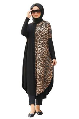 JSDC Casual Wear Half Animal Printed Tunic Top Dress (Without Dupatta) 1
