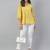 Yellow printed cotton cotton-tops