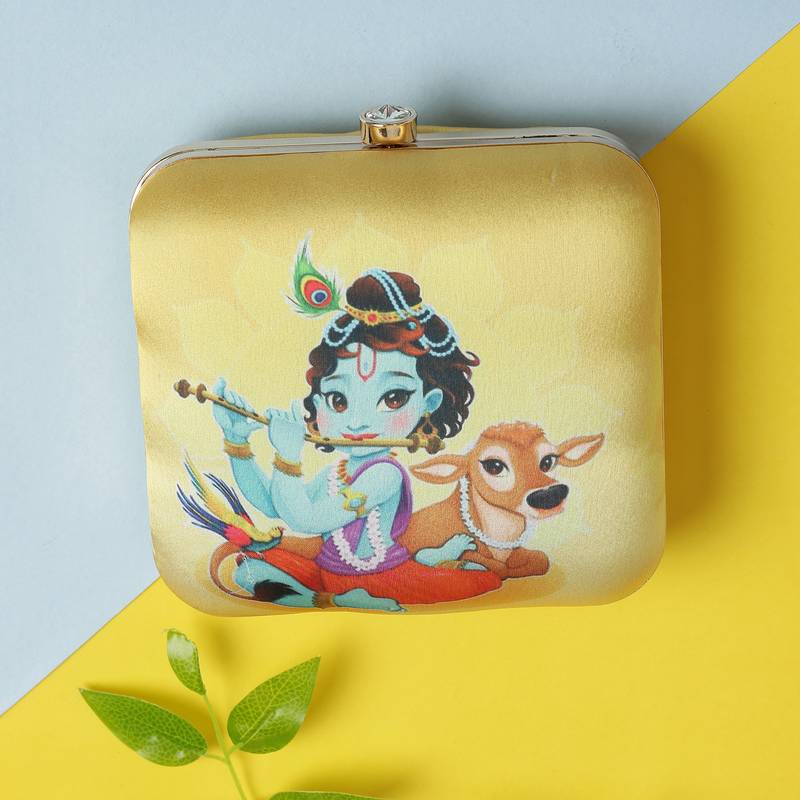 Worthy Enterprises Baby Krishna's Printed Clutch for Womens & Girls