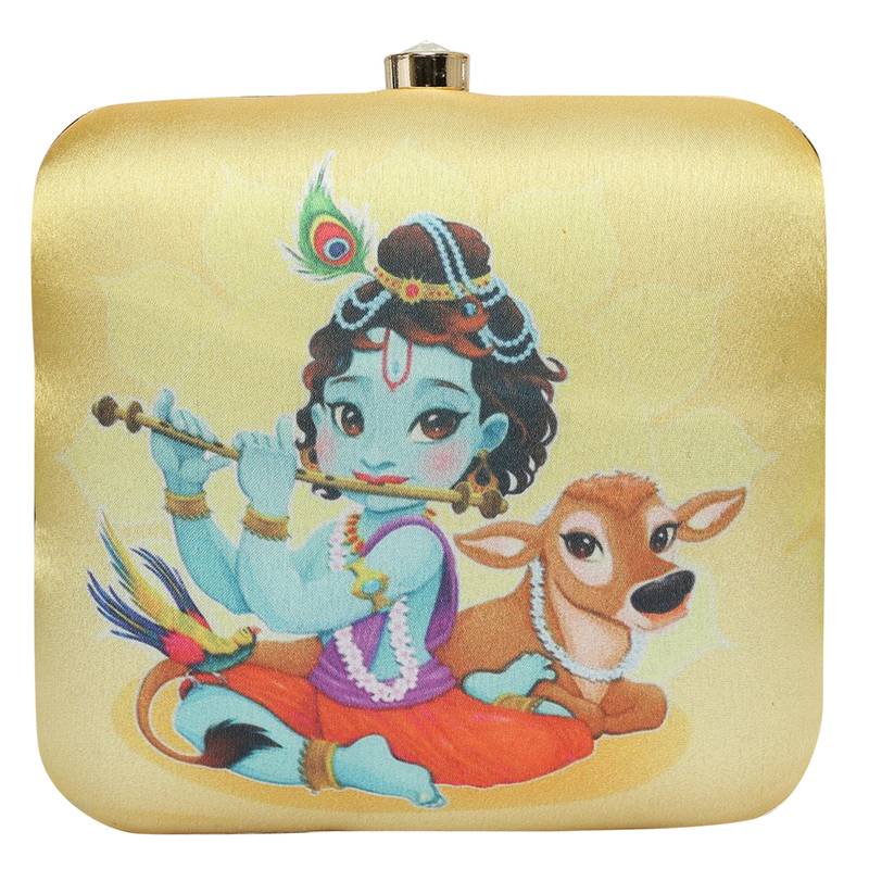 Worthy Enterprises Baby Krishna's Printed Clutch for Womens & Girls