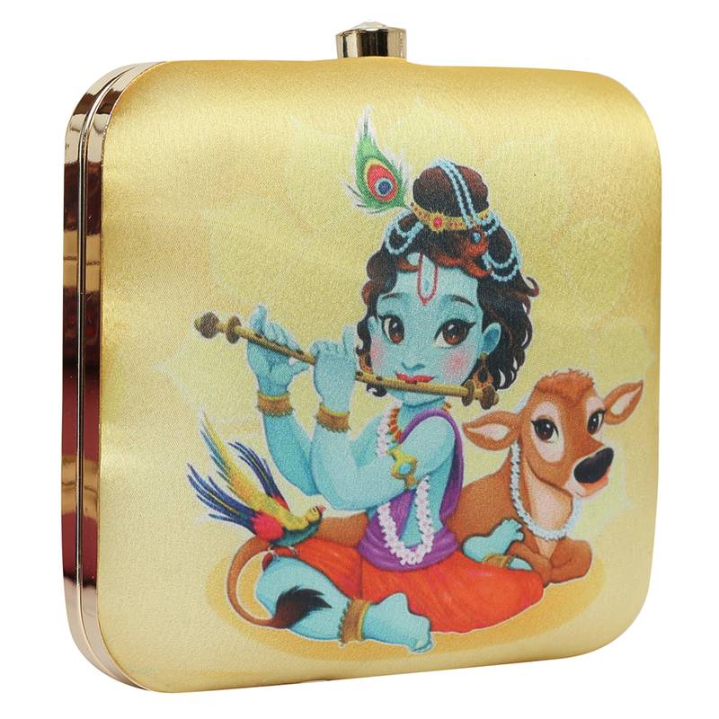 Worthy Enterprises Baby Krishna's Printed Clutch for Womens & Girls