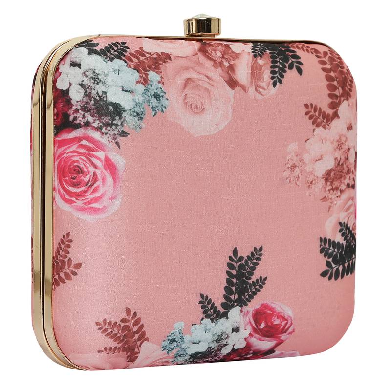 Worthyy Enterprises Print Clutch with Detachable Sling Bag (Multicolour)